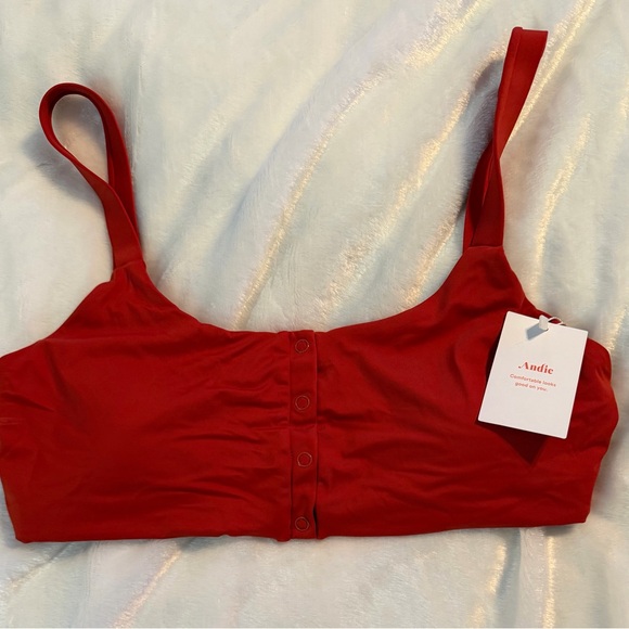 Andie’s Button-Front Bra Top Bathing Suit - Picture 2 of 7